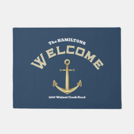 Anchor Custom Name and Text Nautical Fußmatte