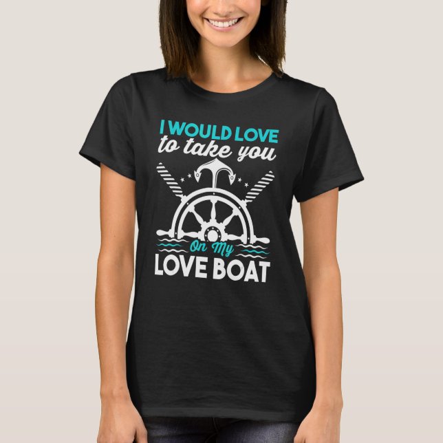 Anchor Design With Saying For Captain Pontoon Moto T-Shirt (Vorderseite)