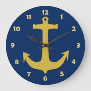 Anchor gold + your background & ideas große wanduhr