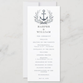 Anchor-Herald-Hochzeitsprogramm Einladung