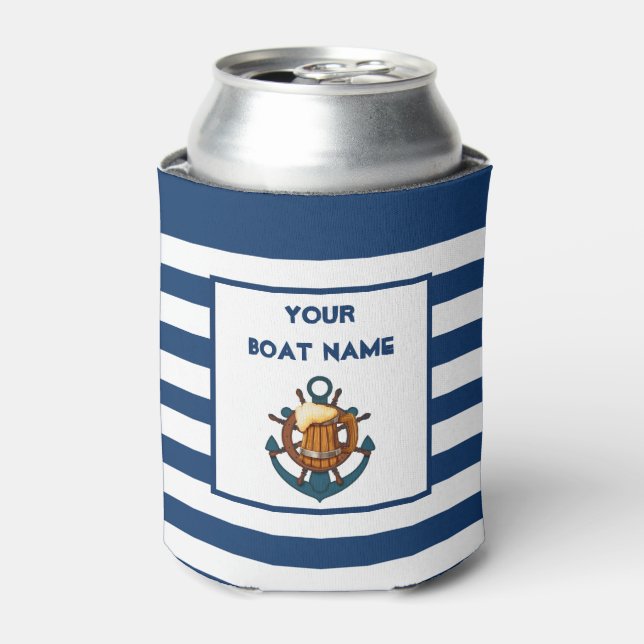 Anchor Lake Beer Lover Nautic Ihr Boot Name Dosenkühler (Kanne Vorderseite)