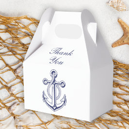 Anchor Liebe Seailor Navy Blue Nautical Wedding Geschenkschachtel