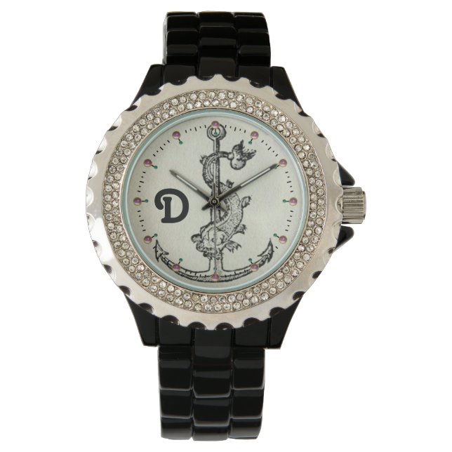 ANCHOR MIT FISCHNAUTISCHEM MONOGRAMM ARMBANDUHR (Vorderseite)