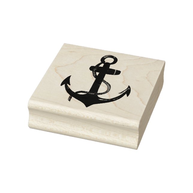 ANCHOR mit Seil - Aquarellmalerei Gummistempel (Stempel)