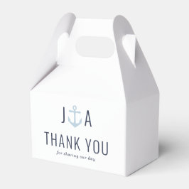 Anchor Monogram Nautical Wedding Geschenkschachtel