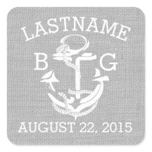 Anchor Nautical Gray Monogram