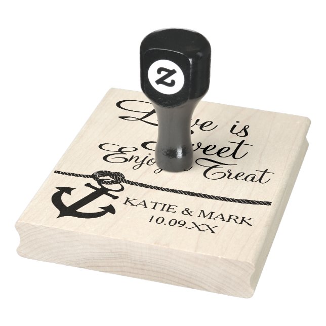 Anchor Nautical Liebe ist süß Gummistempel (Stempel)