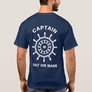 Anchor Nautical Navy Blue Boot Captain T-Shirt