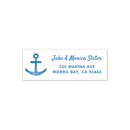 Anchor Nautical Sailing Theme Rücksendeadresse Permastempel
