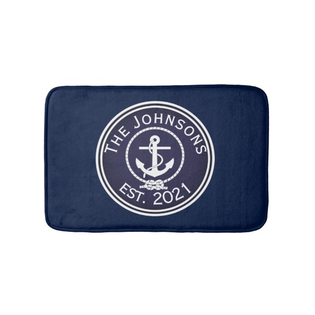 Anchor Nautical Siegel Badematte (Vorderseite)
