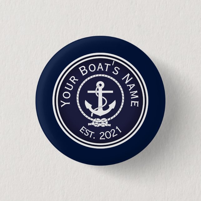 Anchor Nautical Siegel Button (Vorderseite)