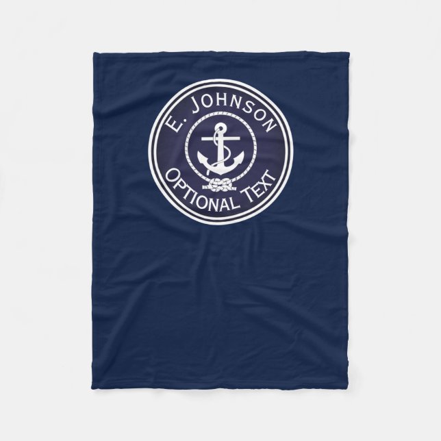 Anchor Nautical Siegel Fleecedecke (Vorderseite)
