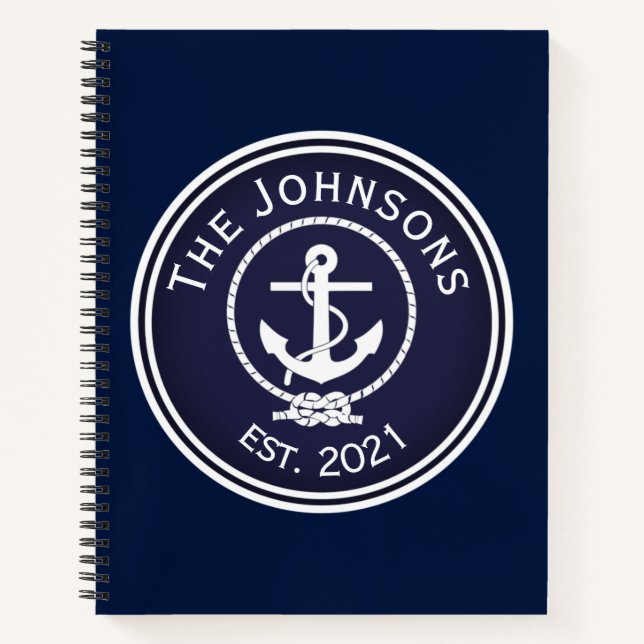 Anchor Nautical Siegel Notizbuch (Vorderseite)