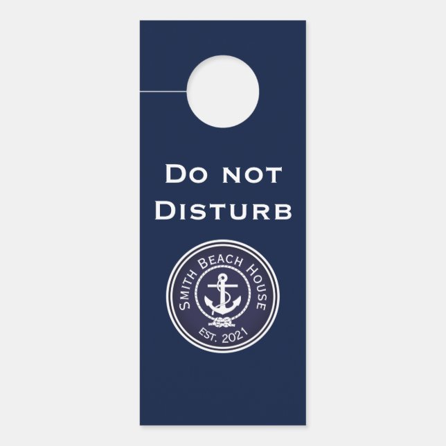 Anchor Nautical Siegel Türanhänger (Vorderseite)
