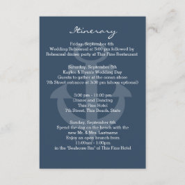 Anchor Navy Blue Intinerary Begleitkarte
