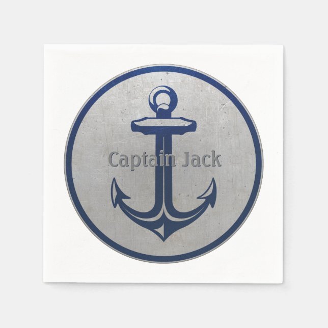 Anchor Personalizable Napkin Serviette (Vorderseite)