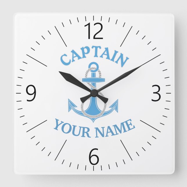 Anchor Quadratische Wanduhr (Vorderseite)