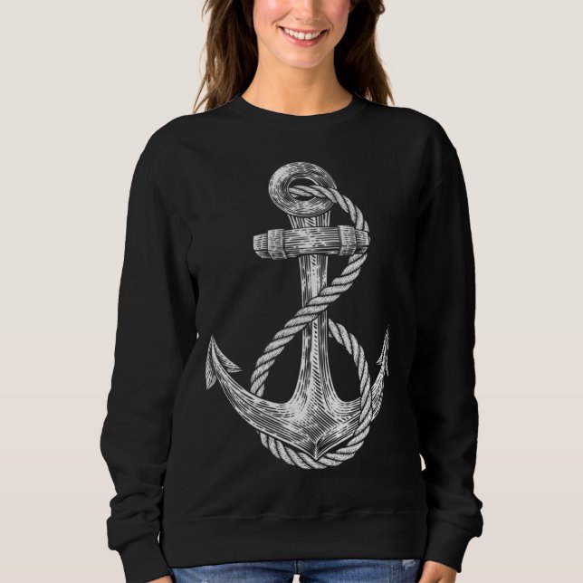 Anchor Rope Nautical Sailing Sail Sea Sweatshirt (Vorderseite)