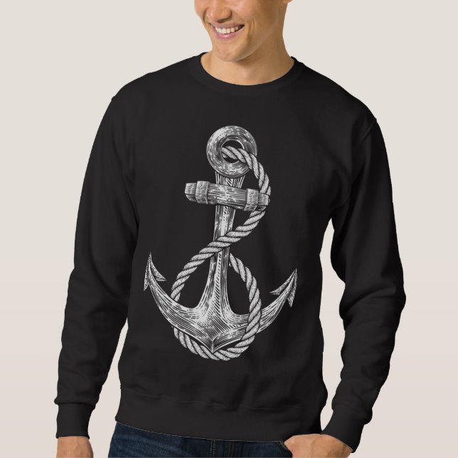 Anchor Rope Nautical Sailing Sail Sea Sweatshirt (Vorderseite)