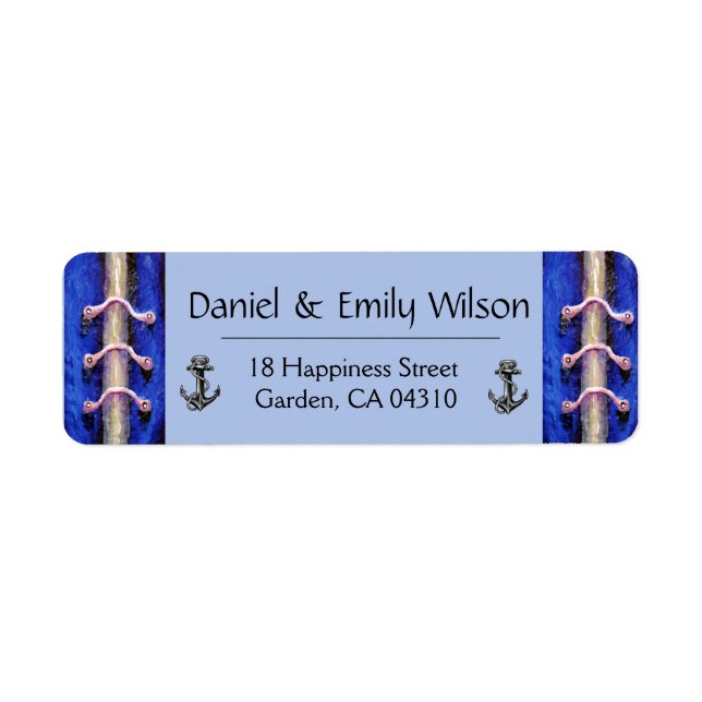 Anchor Royal Blue Abstract Design (Vorne)