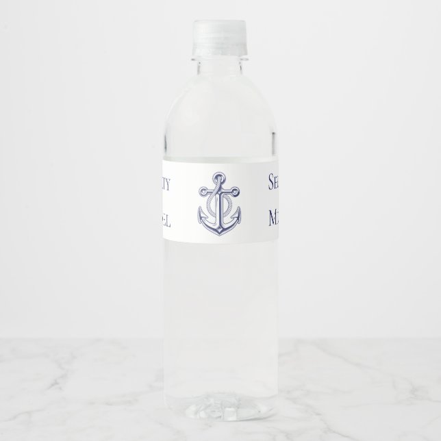Anchor Sailor Ocean Navy Blue Nautical Wedding (Vorderseite)