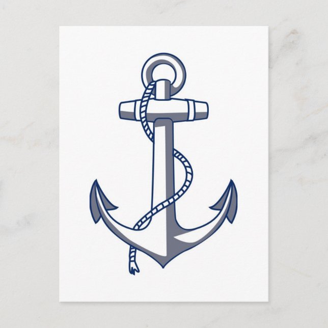 Anchor Save the Date Hochzeit des Themas "Nautical Ankündigungspostkarte (Vorderseite)