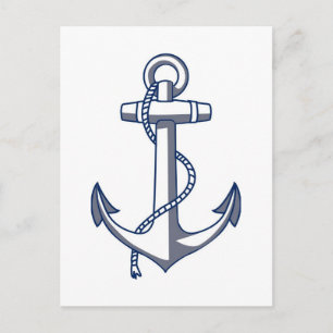 Anchor Save The Date Nautical Ocean Theme Wedding Ankündigungspostkarte
