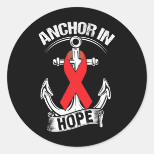 Anchor - Sichelzellanämie Aufklärungsstreifen Runder Aufkleber