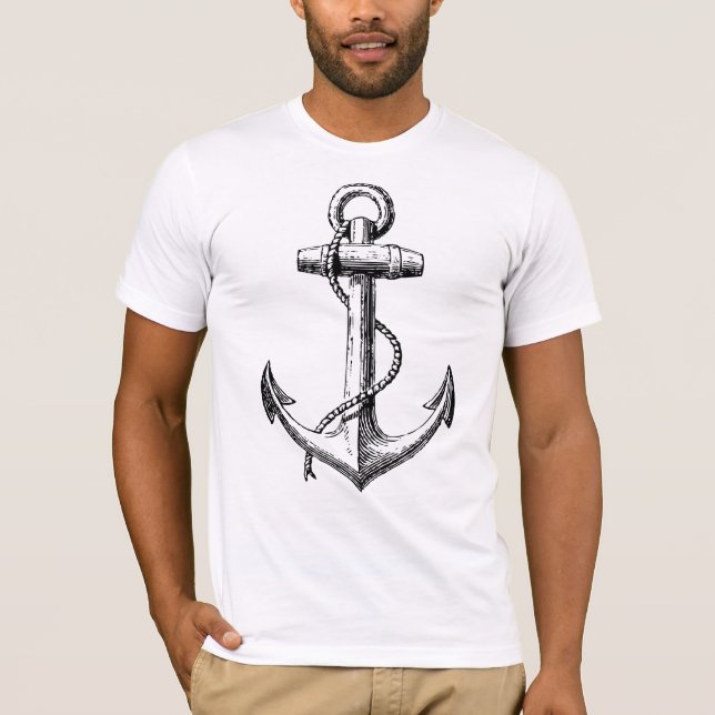 Anchor Tattoo Style Image T-Shirt (Vorderseite)