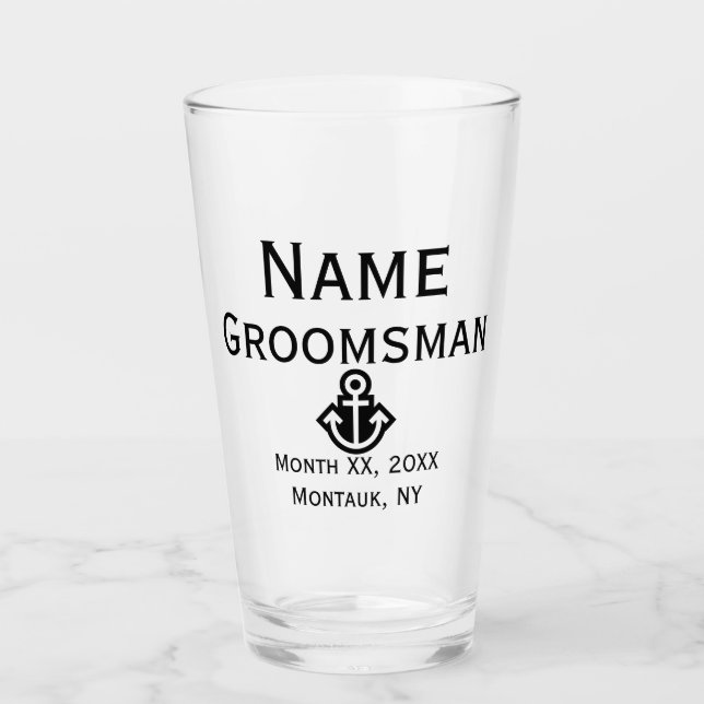 Anchor Trauzeuge Pint Glass Gift Glas (Vorderseite)