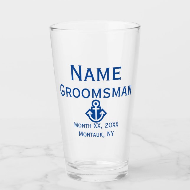 Anchor Trauzeuge Pint Glass Gift Glas (Vorderseite)