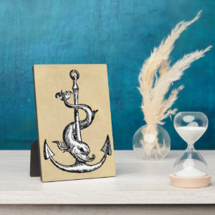 Anchor und Dolphin - Festina Lente Fotoplatte