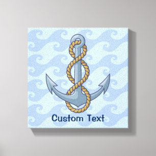 Anchor with Rope Leinwanddruck
