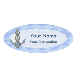 Anchor with Rope Namenschild