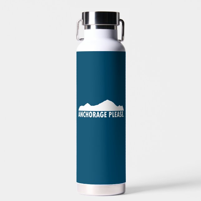 Anchorage Alaska Bitte Trinkflasche (Vorne)