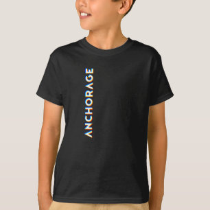 Anchorage Alaska CMYK Glitch Typ T-Shirt