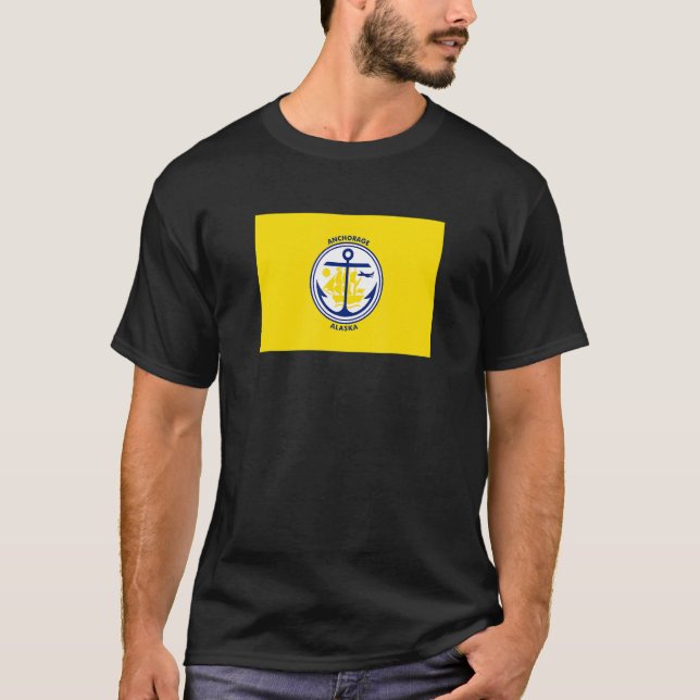 Anchorage Alaska Flag T-Shirt (Vorderseite)
