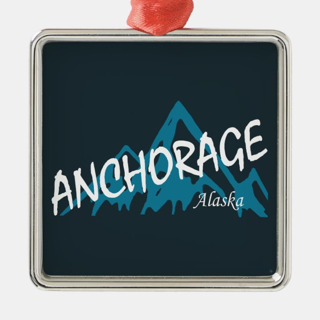 Anchorage Alaska Ornament Aus Metall (Vorne)