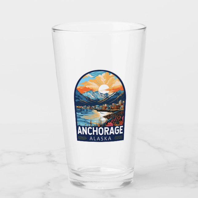 Anchorage Alaska Reisemöglichkeiten Glas (Vorderseite)