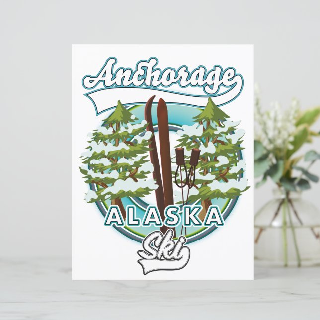 Anchorage Alaska Ski Logo (Stehend Vorderseite)