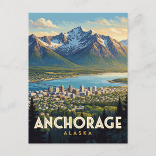 Anchorage Alaska Turnagain Arm Reise Postkarte