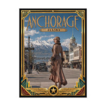 Anchorage Alaska Vintage Art Deco Golden Age