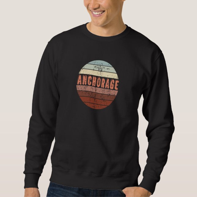 Anchorage Alaska Waikiki Beach Sunset 4 Sweatshirt (Vorderseite)
