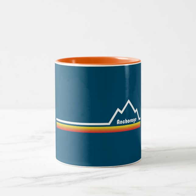 Anchorage Alaska Zweifarbige Tasse (Mittel)