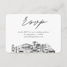 Anchorage Wedding Minimalistisch Sketch UAWG Begleitkarte