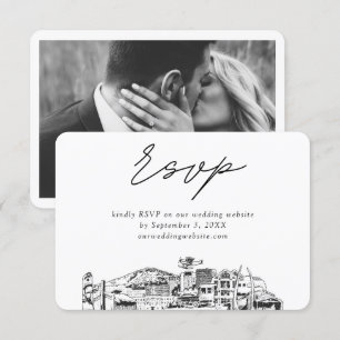 Anchorage Wedding Minimalistisch Sketch UAWG Begleitkarte