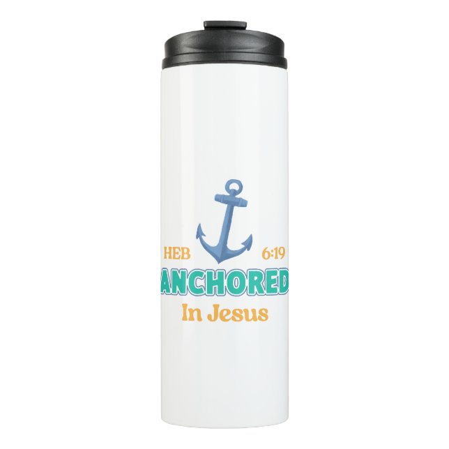 Anchored in Christ Tumbler with Hebrews 6:19 Thermosbecher (Vorderseite)