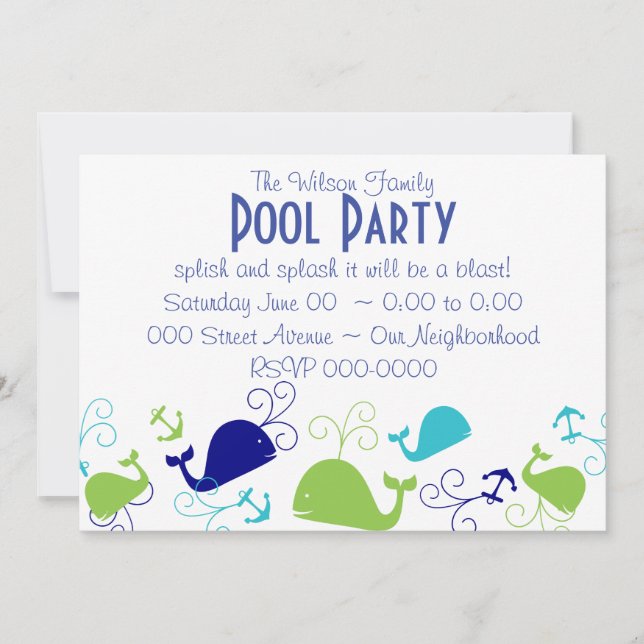 Anchors-a-Whale Einladung (Vorderseite)