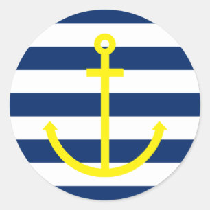 Anchors Aweigh Runder Aufkleber