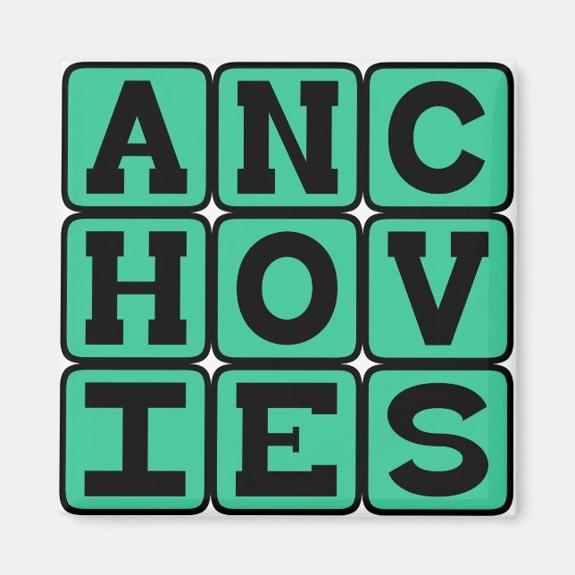 Anchovis, Pizza Topping Magnet (Vorne)